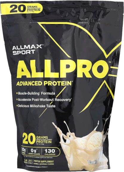 ALLMAX Sport ALLPRO Whey 1.5lb 19 Ser Vanilla