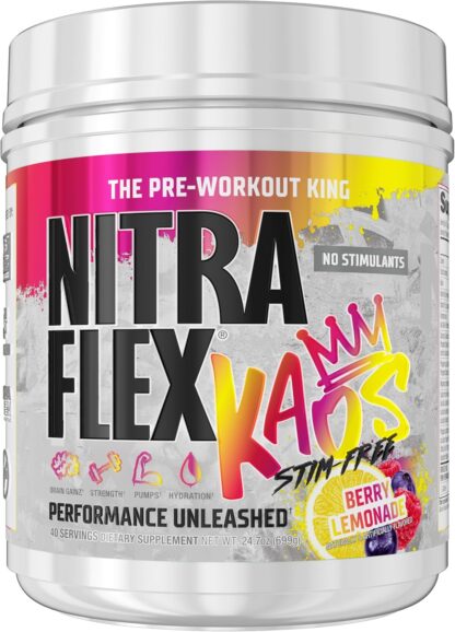GAT SPORT Nitraflex Kaos Berry Lemonade Stim Free 699g 40 Ser