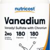 Nutricost Vanadium Plus Chromium Capsules 2 MG 180 Count 180 Ser