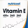 Nutricost Vitamin E softgels 400IU 240 Count 240 Ser