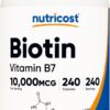 Nutricost Biotin Softgels 10000MCG 150 Count 150 Ser