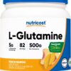 Nutricost L-Glutamine Powder Peach Mango 500g 82 Ser