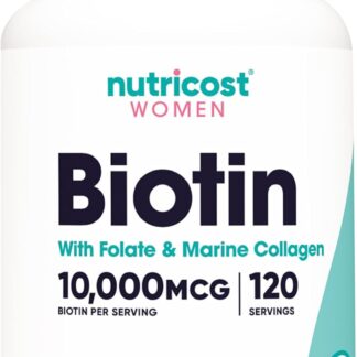 Nutricost Biotin for women Capsules 10000MCG 120 Count 120 Ser