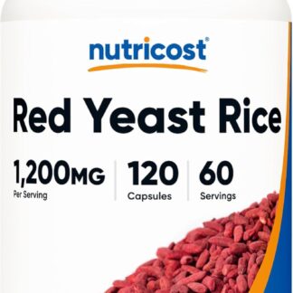 Nutricost Red Yeast Rice 1200 MG 120 Count 60 Ser