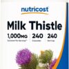 Nutricost Milk Thistle Capsules 1000MG 240 Count 240 Ser