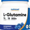 Nutricost L-Glutamine Powder Blue Raspberry 500g 71 Ser