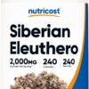 Nutricost Siberian Eleuthero Capsules 500MG 240 Count 240 Ser