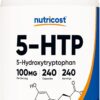 Nutricost 5-HTP Capsules 100MG 240 Count 240 Ser