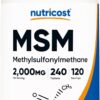 Nutricost MSM 1000mg 240 Count 2000mg 120 Ser