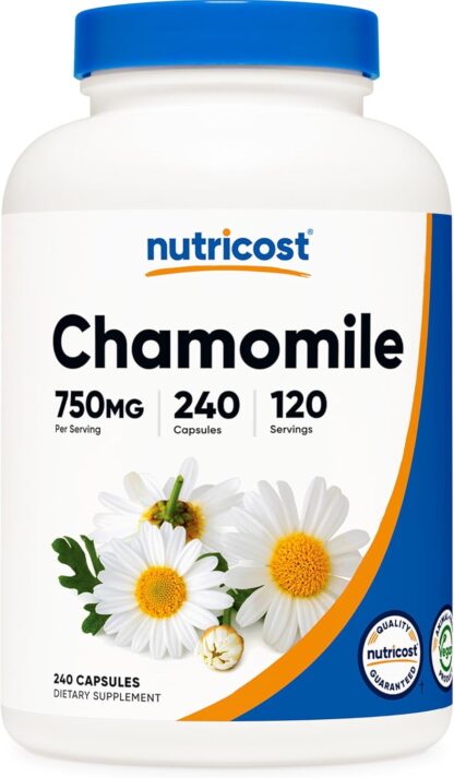 Nutricost Chamomile 375mg 240 Count 750mg 120 Ser
