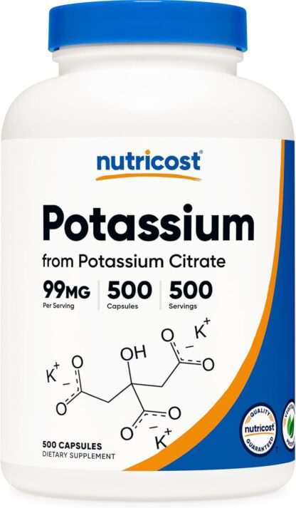 Nutricost Potassium 99mg 500 Count 500 Ser