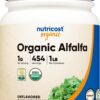 Nutricost Organic Alfalfa Powder 1lb Unflavored 454 Ser