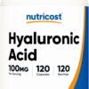 Nutricost Hyaluronic Acid 100mg 120 Count 120 Ser