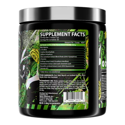 Nutrex Research Outrage Lemon Lime 30 Ser - Image 2