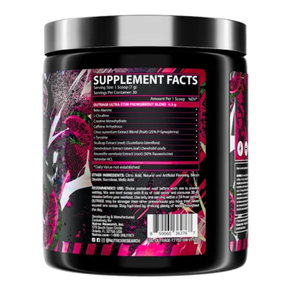 Nutrex Research Outrage Strawberry Watermelon 30 Ser - Image 2