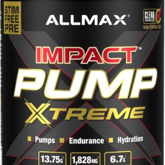 Allmax Impact Pump Xtreme - Sour Gummy - 465 grams - Stimulant Free Preworkout - 30 Ser