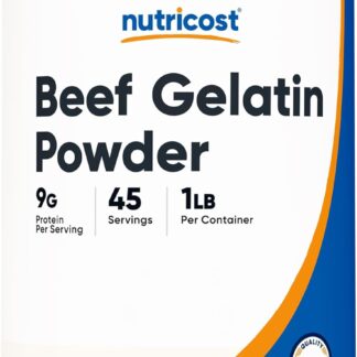 Nutricost Beef Gelatin Powder 1lb 9g 45 Ser