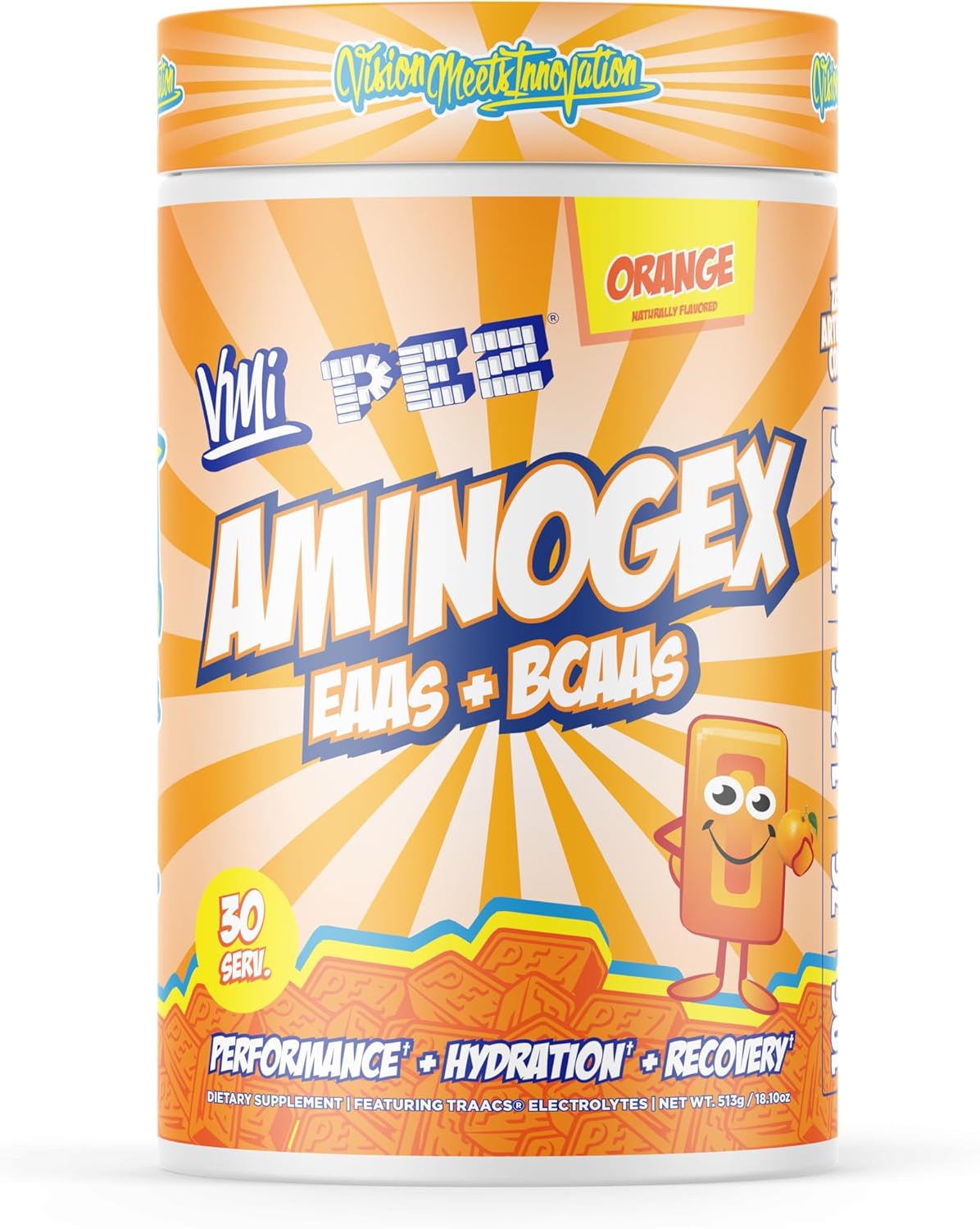 VMI SPORTS Aminogex PEZ Orange Candy 513g 30 Ser
