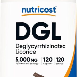 Nutricost DGL Deglycyrrhizinated Licorice Extract Capsules 5,000mg 120 Ser 120 caps