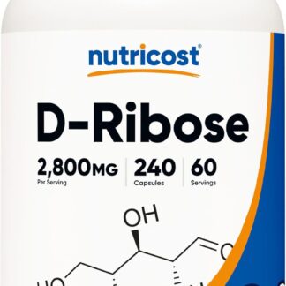 Nutricost D-Ribose 2800mg 240 Caps 60 Serv