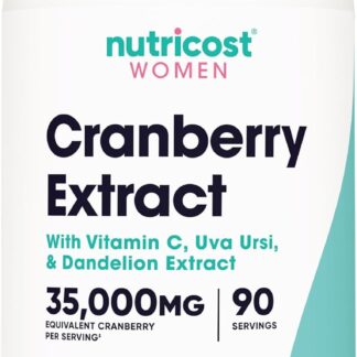 Nutricost Cranberry Extract for Women (35,000mg Equivalent) 180 Caps 90 Serv