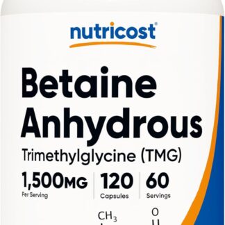 Nutricost Betaine Anhydrous Capsules 1500mg  120 Caps 60 Serv