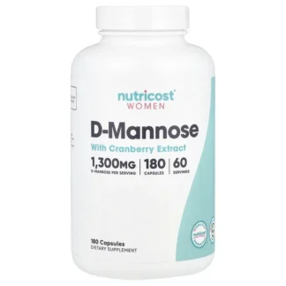 Nutricost, Women, D-Mannose with Cranberry Extract 1300mg 180 Caps 60 Serv