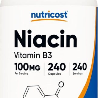 Nutricost Vitamin B3 (Niacin) Capsules (100 MG) 240 Caps 240 Ser