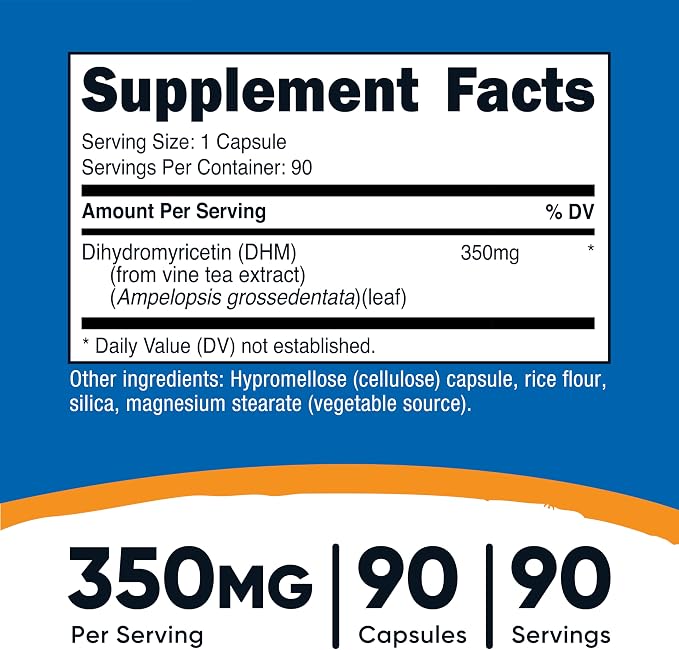 Nutricost - Dihydromyricetin (DHM) – 90caps - 90serv - Imagen 2