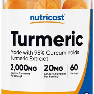 Nutricost Turmeric Gummies (2,000mg) 120 Gummies, 60 Servings