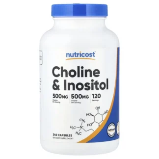 Nutricost Choline (500 MG) & Inositol (500 MG) Capsules(240 Capsules) -120 SER