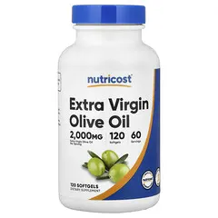 Nutricost Extra Virgin Olive Oil Supplement (2,000mg) 120 Softgels - 60 Ser