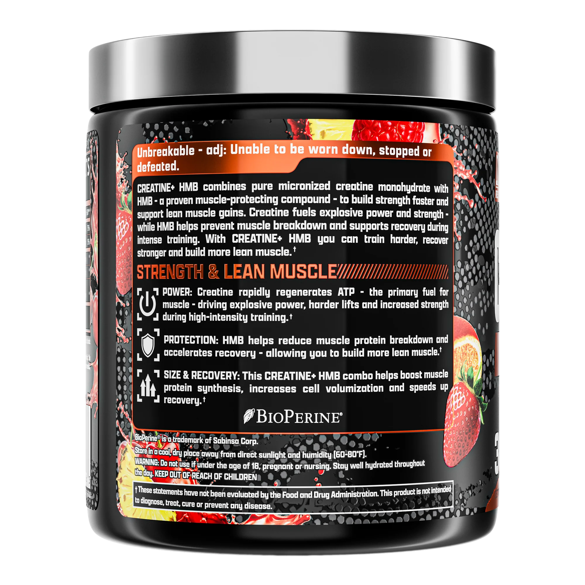 Nutrex Creatine + HMB Fruit Punch 30srv - Imagen 2