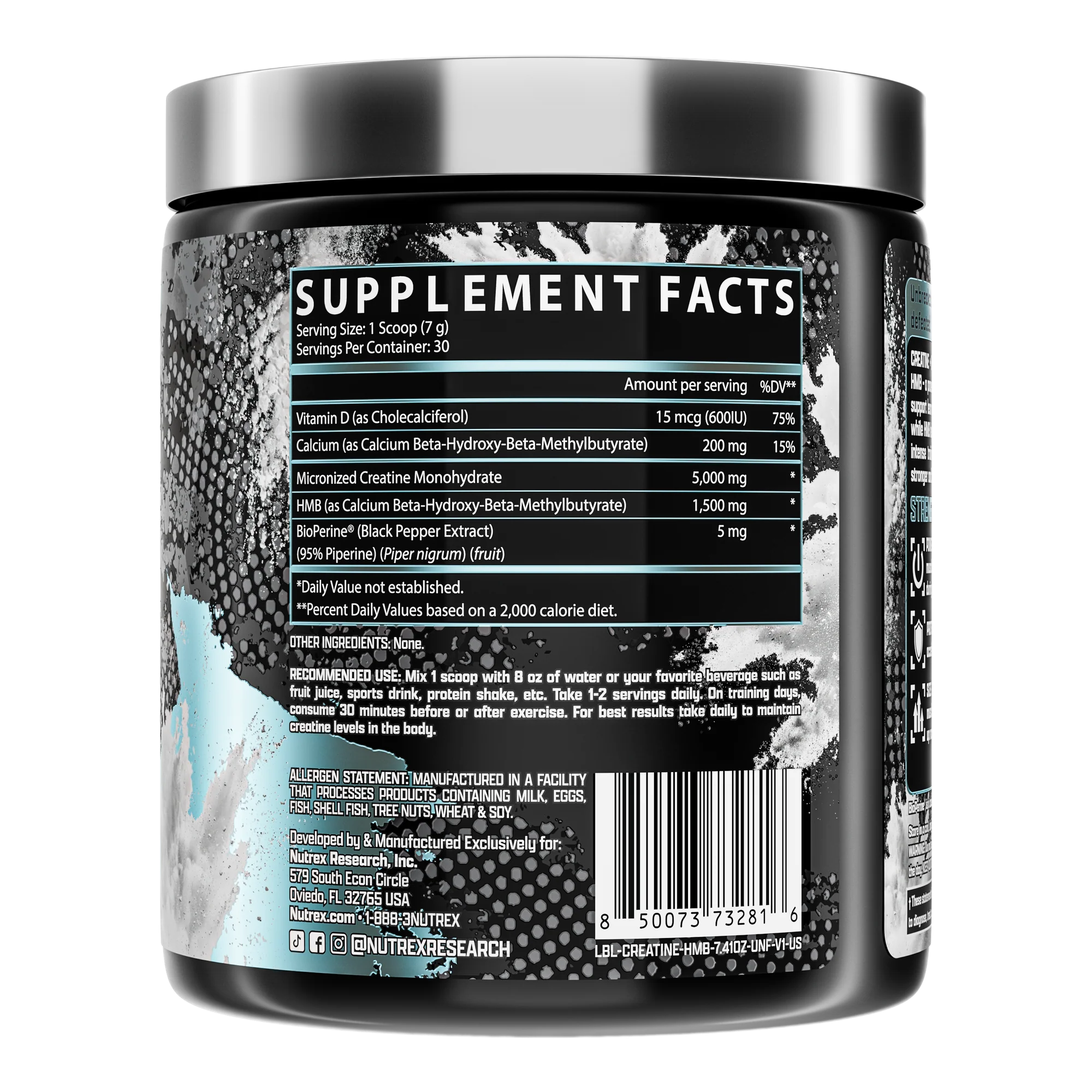 Nutrex Creatine + HMB Sin Sabor 30srv - Imagen 2