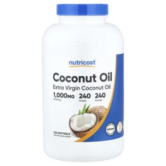 Nutricost Coconut Oil Softgels 1000mg 240 Softgels Extra Virgin 240 Ser