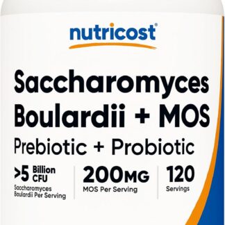 Nutricost Saccharomyces Boulardii + MOS  (>5 Billion CFU) 120 Caps 120 Ser