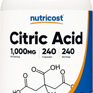Nutricost Citric Acid 1000mg 240 Caps 240 Ser