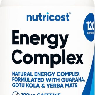 Nutricost Natural Energy Complex 120 Caps withCaffeine Guarana Gotu Kola Yerba Mate 120 Ser