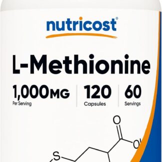 Nutricost L-Methionine (1,000mg) 120 Caps, 60 Ser