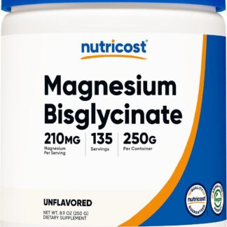 Nutricost Magnesium Bisglycinate (Unflavored) 250 Grams 135 Ser