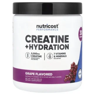 Nutricost Creatine Monohydrate and Hydration 276gr Grape 30 Servings