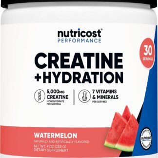 Nutricost Creatine Monohydrate and Hydration 252gr Watermelon 30 Servings