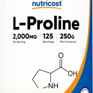 Nutricost L-Proline Powder 250 Grams 2000mg 125 Ser