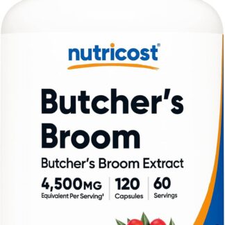 Nutricost Butcher's Broom Extract 4500 mg 120 Caps for 60 Ser
